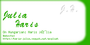 julia haris business card